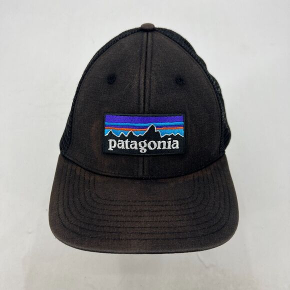 Patagonia Hat Mens Snapback Black Mesh Back Adjustable Trucker Baseball Cap - Picture 3 of 10